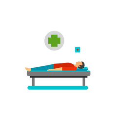 Man Lying On Hospital Bed Icon