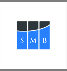 Smb Letter Logo Design On White Background