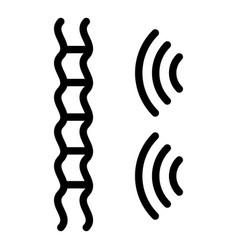 Audio Waves Icon Outline Style