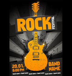 Underground rock club business website banner Vector Image