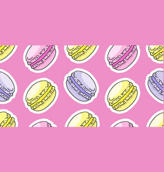 Colorful Macaroons Seamless Pattern