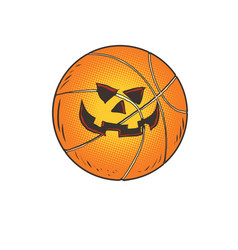 Halloween Pumpkin Face Basketball Sports Item