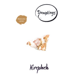 Jewish Dumpling Kreplach Watercolor