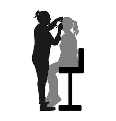 Make Up Artist Woman In A Beauty Salon Silhouette