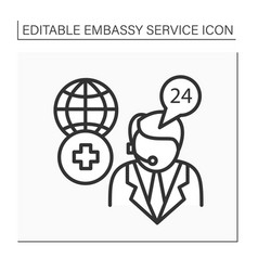 Medical Assistance Line Icon