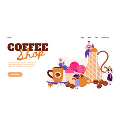 Website Interface Mockup For Coffee Shop