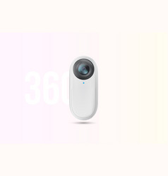 White Compact 360 Degree Action Camera