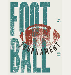 American Football Tournament Vintage Grunge Poster