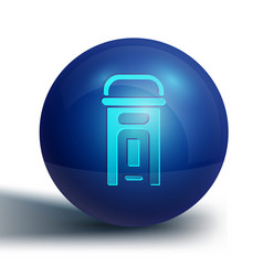 Blue London Phone Booth Icon Isolated On White