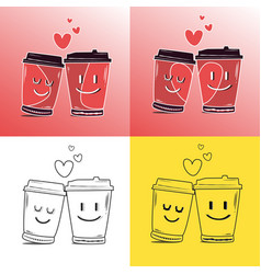 Coffee Cup Character Design With A Smiley Face