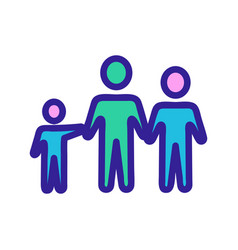 Protecting Family Icon Isolated