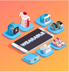 Wearable Technology Isometric Composition