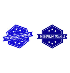 Hexagon The Bermuda Triangle Stamp Seal