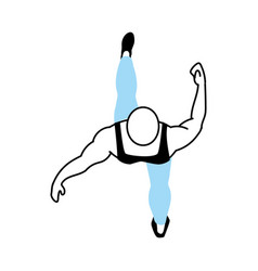 Man Avatar Running Top View Design