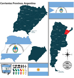 Map Of Corrientes Province Argentina