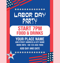 Labor Day Party Celebration Poster Flyer Design