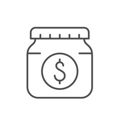 Moneybox Jar Line Outline Icon