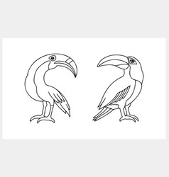 Doodle Toucan Clip Art Isolated Animal Clipart