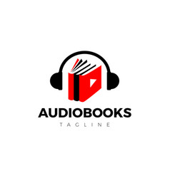 Simple Audio Book Logo Design Template