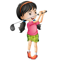 A Female Golfer Character