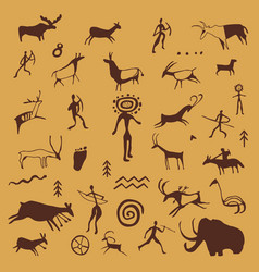 Cave Rock Painting Caveman Drawings Petroglyph