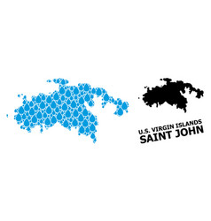 Collage Map Saint John Island Water