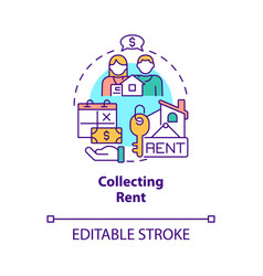 Collecting Rent Concept Icon