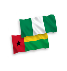 Flags Of Republic Of Guinea Bissau And Nigeria