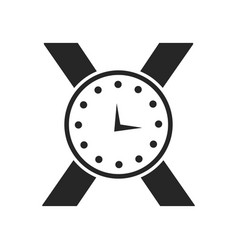 Letter X Clock Logo Design Template