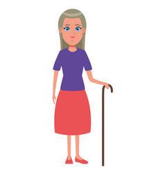 Old Woman Avatar Cartoon Character