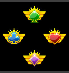 Set Of Colored Award Badges For Casino And 2d Game