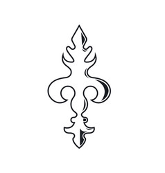 Black Line Fleur De Lis Icon Element Concept