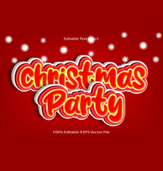 Christmas Party Editable Text Effect 3d Emboss