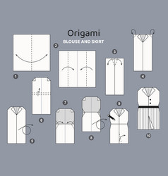 Origami Tutorial For Kids Paper Blouse And Skirt