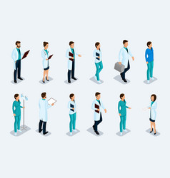 Set Of Isometric Medical Professionals Doctor