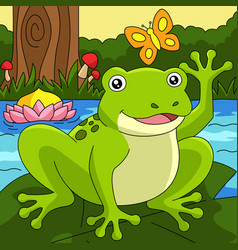 Frog Colored Cartoon Farm