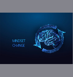 Mindset Change Concept With Human Brain In