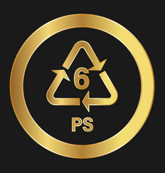 Recyclable Plastic Ps Simple Gold Icon On Product