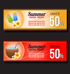 Summer Snack And Drink Discount Voucher