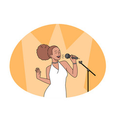 African American Woman Singing On Stage