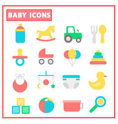 Baby Icons Set Baby Icon Collection In The Frame