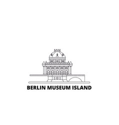 Germany Berlin Museum Island Line Travel Skyline