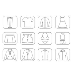 Woman And Man Clothes Icons