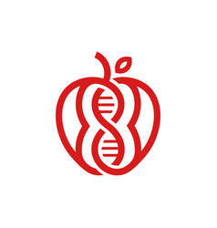 Apple Dna Line Logo Design