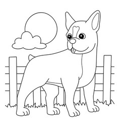 Boston Terrier Dog Coloring Page For Kids