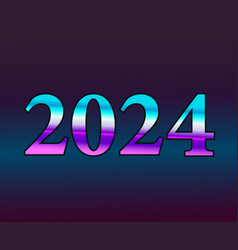 Happy New Year 2024 Abstract Blue Cyan And Purple