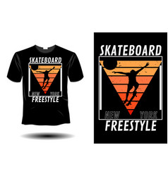 Skate Board New York Freestyle Mockup Retro