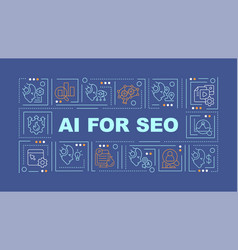 Ai For Seo Text With Thin Line Icons