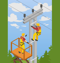 Electrician Isometric Background