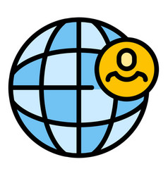 Global Manager Icon Flat